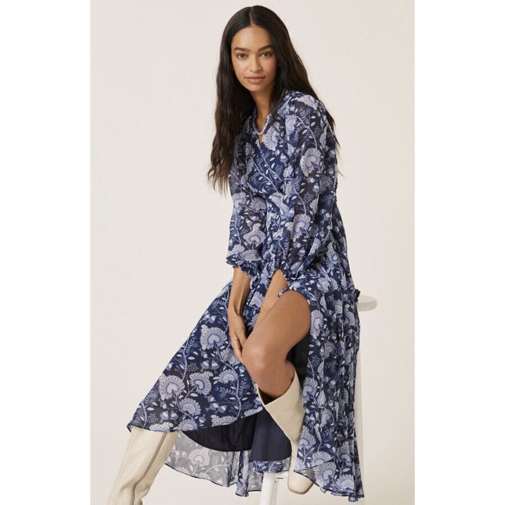 New Anthropologie Hutch Geo Wrap Maxi Dress